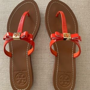 Tory Burch Reddish Orange Sandals